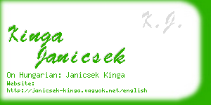 kinga janicsek business card
